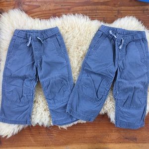 Hanna Anderson Boys 2t 80 Grey Drawstring pants Lot of 2